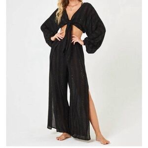 L*Space Black Sheer Cover-Up Set